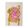Poster Decorazione Bagno Massimalista Pittura su Tela Gatto Trendy Stampa Dopamina Estetica Kitsch Quadri per Decorazione Casa