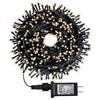 Low-Voltage Dark Green Wire Twinkling Star Fairy Lights - Outdoor Christmas LED String Lights for Courtyard Decoration.