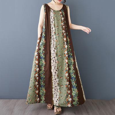 Print Contrast Color Dress ZMY1092