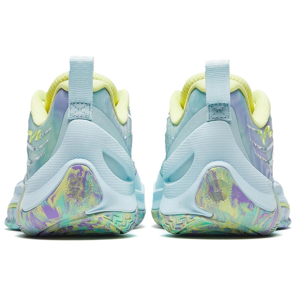 Anta Zap 1 V2 Cushioning Slip Resistant Abrasion Resistant Low top Basketball Shoes Men's Blue Yellow 912431110Q-6