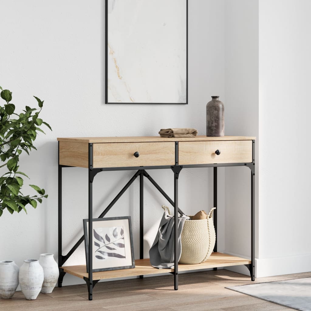 Console Table Sonoma Oak 100x39x78.5 Cm Engineered Wood