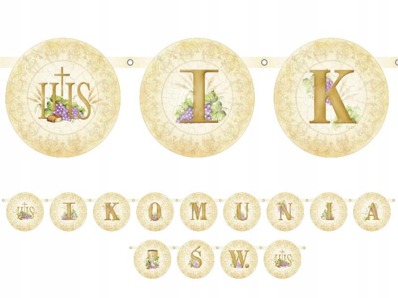 Baner Napis Komunijny, Dł. 2 M, 1 Szt.