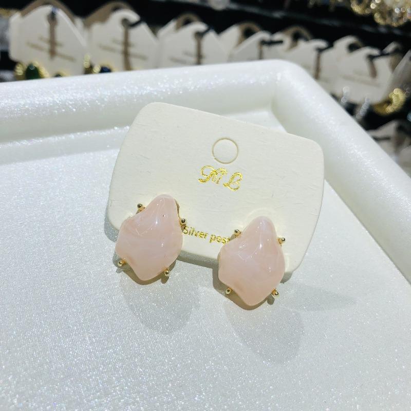 

White Flower Pearl Earrings For Women Elegant Sweet Flower Personality Earrings Wedding Jewelry Party рожевий