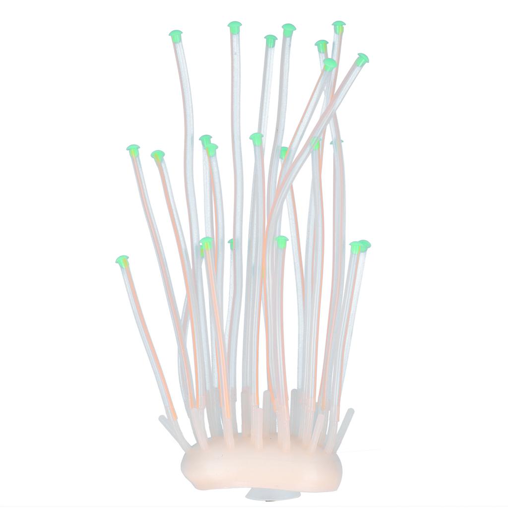 Artificial Coral Silicone Fluorescent Simulation Aquarium Fish   2‑Color Tube Decoration