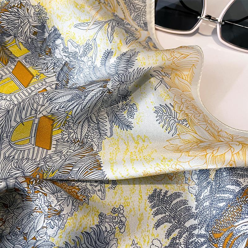 Gentle Silk Square Scarf Mulberry Silk Silk Scarf Female Korean Version Versatile Spring and Autumn Mother Silk Scarf Gift