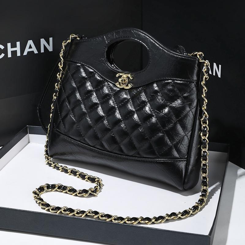 Ladies Bag Small Fragrant Style Grid New Temperament Hand-held Women s Niche Chain Shoulder Versatile Crossbody 23x6x21cm чёрный