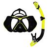 Adult Two-Piece Snorkeling Set: Large Frame Waterproof Anti-Fog Goggles & Snorkel Tube