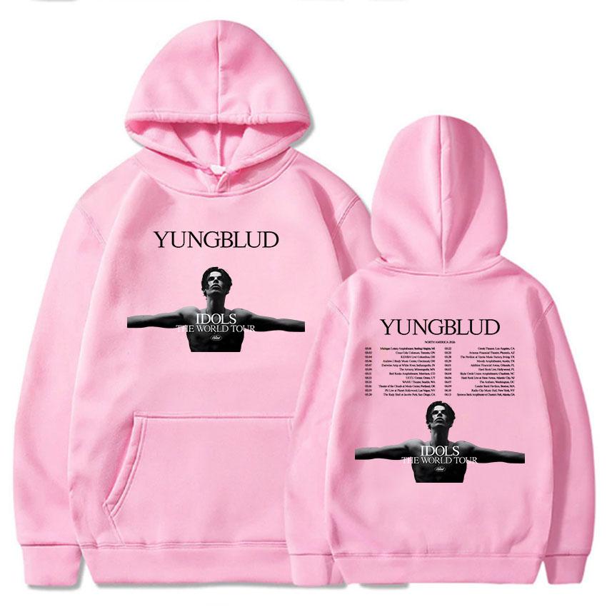 Yungblud 2026 North American Hoodies Idols The World Tour Graphic Print Sweatshirts Long Sleeve Winter Hooded Pullovers Tops