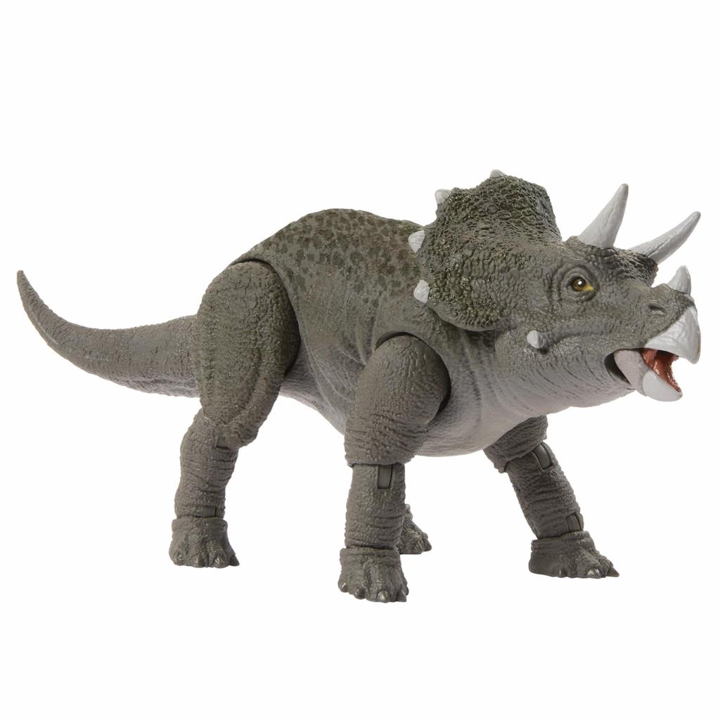 Mattel Jurassic World Hammond Collection Triceratops Moving Dinosaur Approximately Ages JDJ07 Figure, Large, Toy, 16.5cm Long, 8+, Gray,