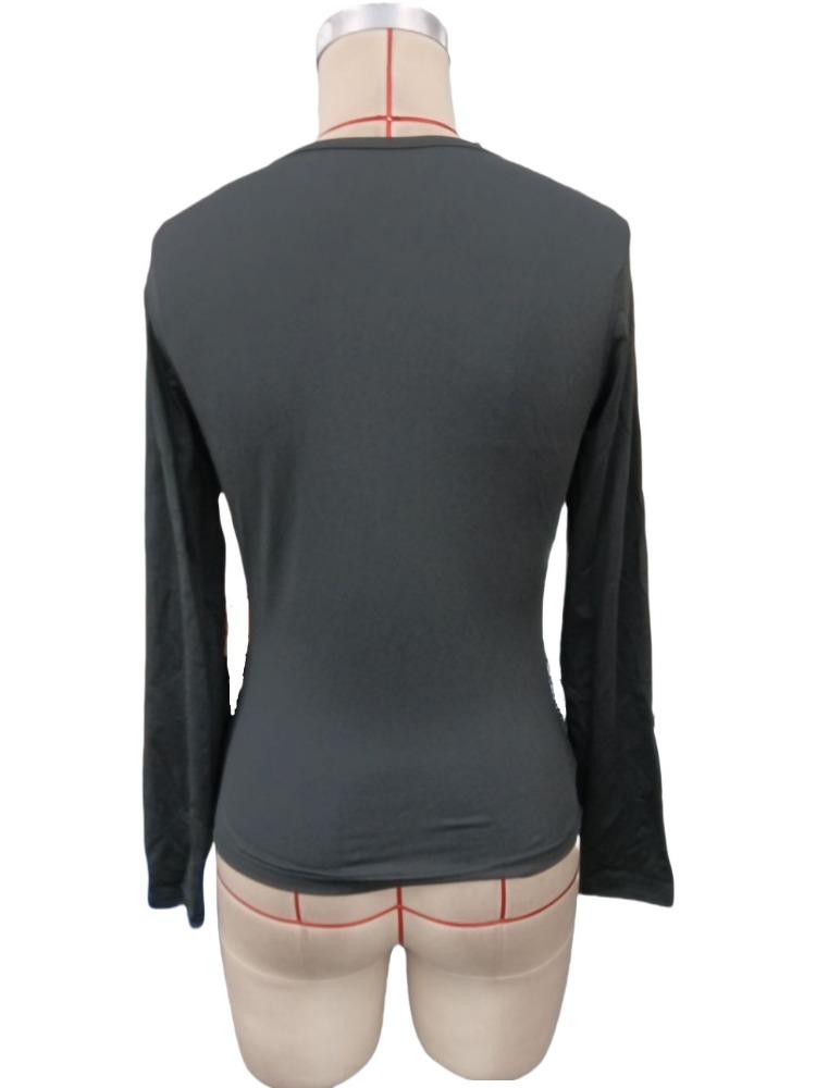 Spring Elegant Women's Solid Color Casual Square Neck Fashion Slim Long Sleeve T-Shirt Top Women Versatile Closet Essential Fashion Items Shirt