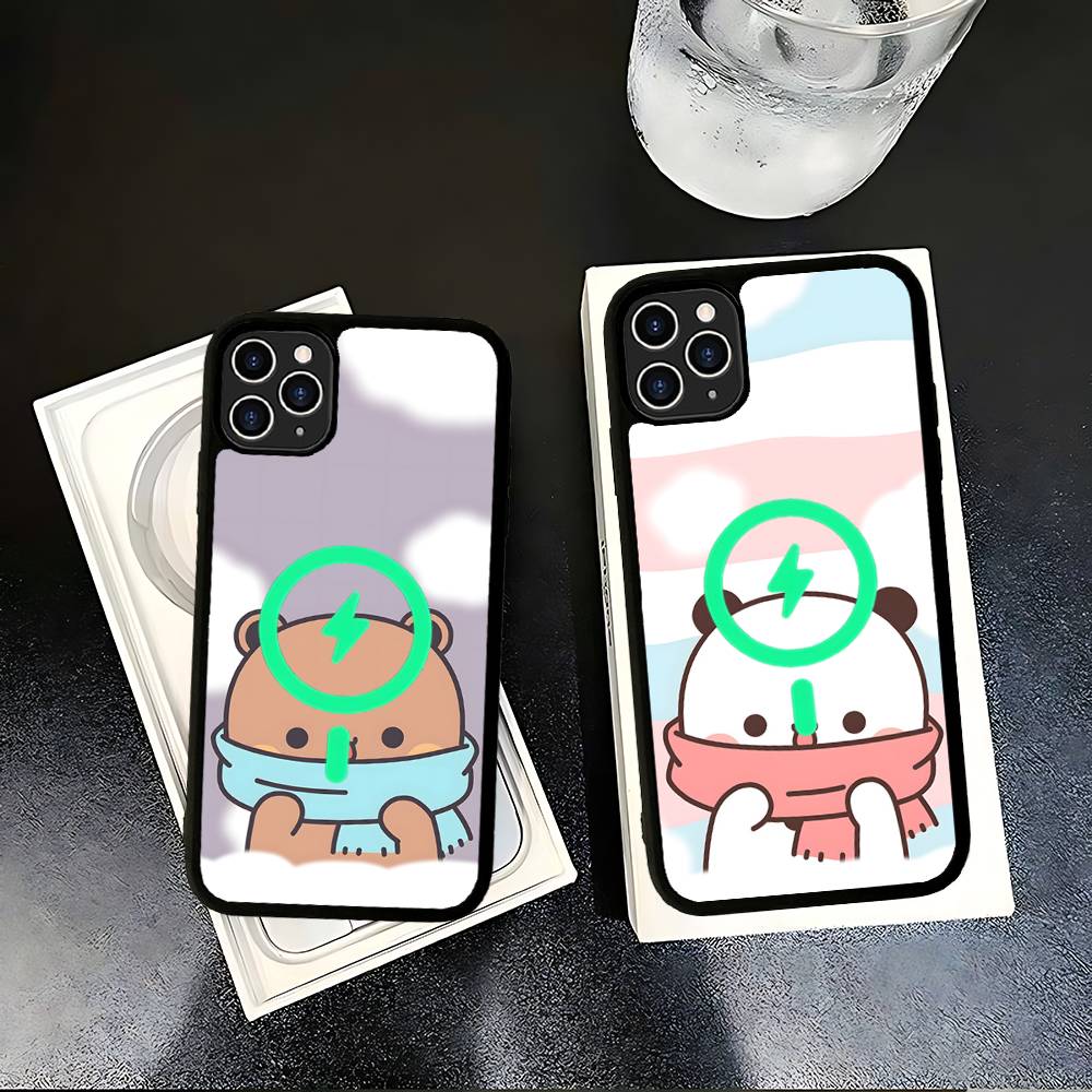 BUBU DUDU Cartoon Magnetic Matte Phone Case For IPhone 16 17 15 14 13 12 11 For Magsafe Wireless Charge Cover