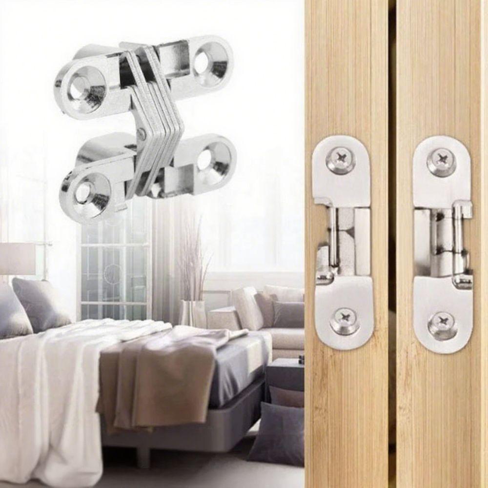 Stainless Steel Folding Door Hinge Silent Design Concealed Hinge Furniture Hardware  Work Supplies
