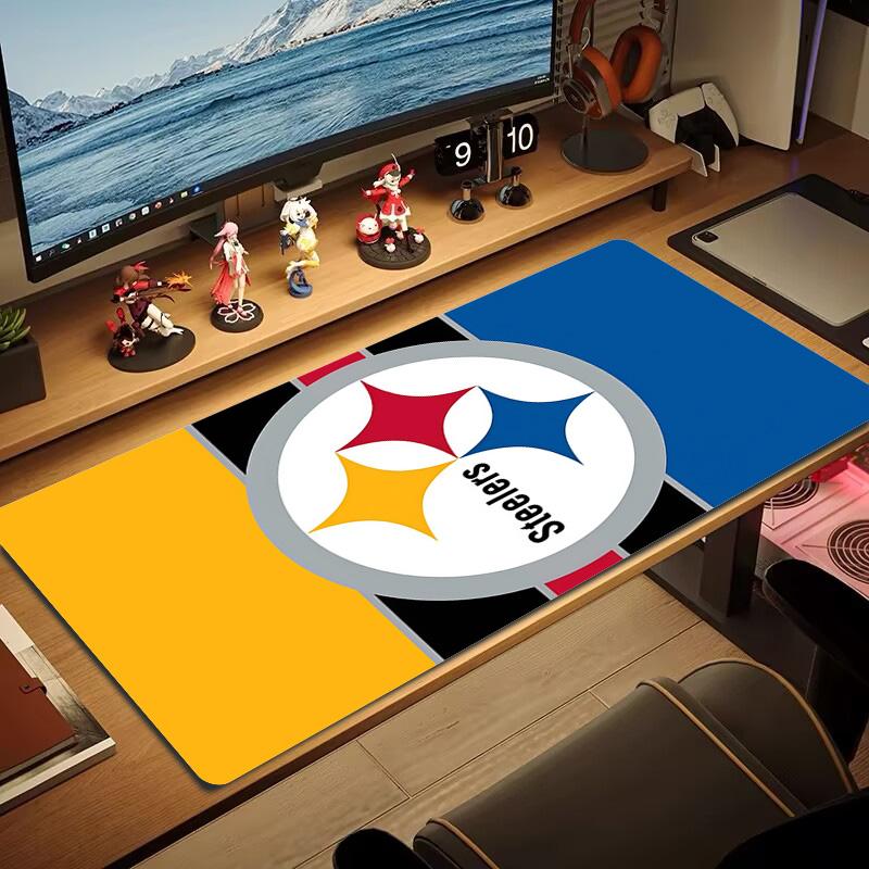 Pittsburgh Steelers2 Print Cushion Non-slip Laptop Tablet Big Mousepad XXL Mat Mini PC Playmat With Lock edge