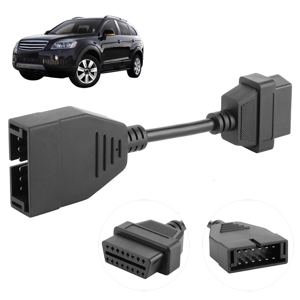 Profesjonell bildiagnosekontaktkabel for 12-pins hann til OBD1 OBD2 16-pins hunnadapter