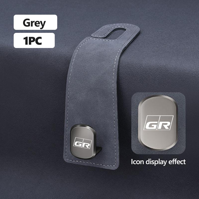 

For Toyota Alloy Suede Car Seat Headrest Hook Auto Back Seat Organizer Accessories GR Yaris Corolla Prius Aqua Vios Mirai Hilux