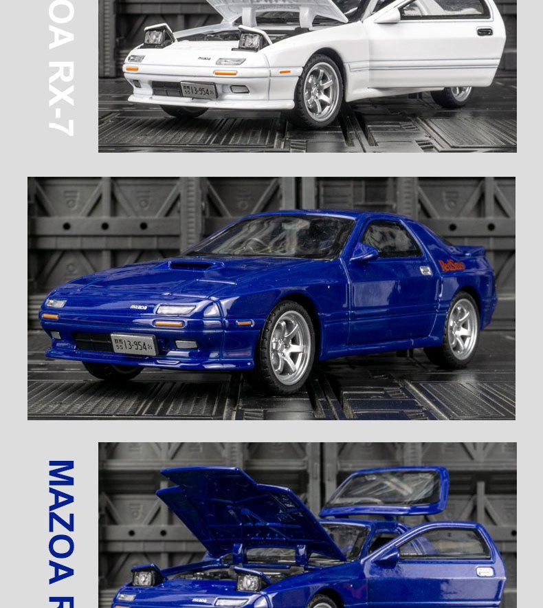 Zhongyuanxing RX-7 Alloy Coupe Car Model with Pull Back, Sound, and Light Features