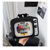 2025 New Retro TV Pain Bag Small Food Intake Square Antenna Bow Removable and Cross-shoulder