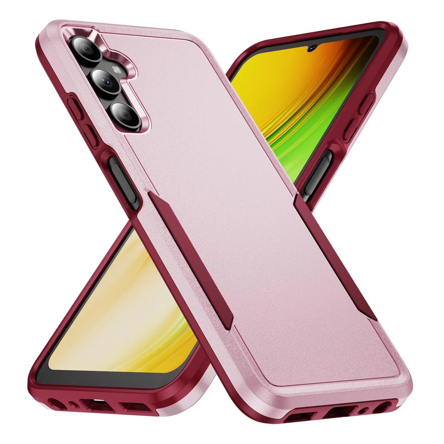 

Удобный защитный чехол для Samsung Galaxy S24 Plus S23 Ultra S22 S21 FE S20 S 24 23 22 21 противоударный чехол для телефона for Galaxy S24 розовый