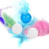 100Pcs/Set Blue White Pit Ball Thickened PE Crush Proof BPA Phthalate Free Safe Indoor Outdoor Baby Toddler Kids Round Ocean Ball Pool Toy