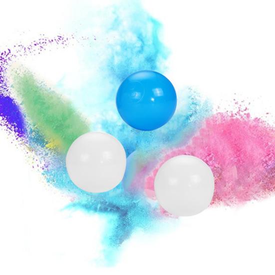 100Pcs/Set Blue White Pit Ball Thickened PE Crush Proof BPA Phthalate Free Safe Indoor Outdoor Baby Toddler Kids Round Ocean Ball Pool Toy