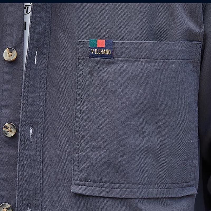 Mao Ren Men's Casual Lapel Shirt Jacket