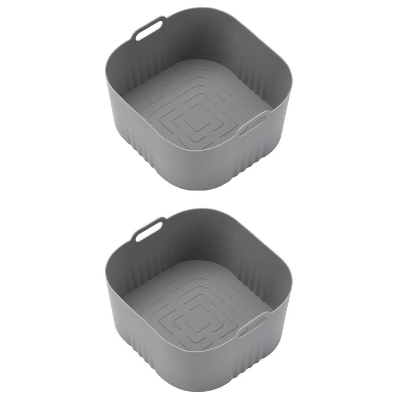 2 kusy silikonových podložek do horkovzdušné fritézy, silikonové vložky, nepřilnavé kuchyňské příslušenství, koš do horkovzdušné fritézy, vhodné pro horkovzdušné smažení