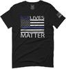Blue Lives Matter American Flag Graphic T-shirt