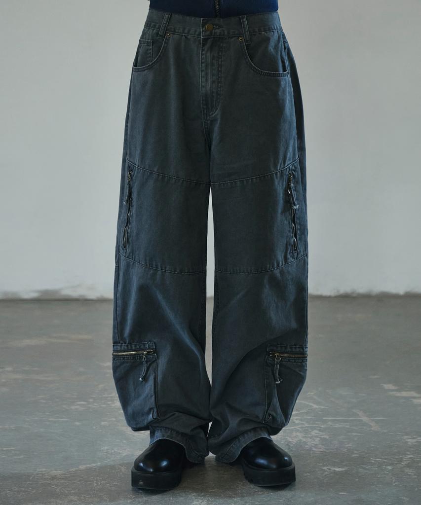 Seukeulaeteulpigsel Vtg Fade Cargo Pants [Charcoal]
