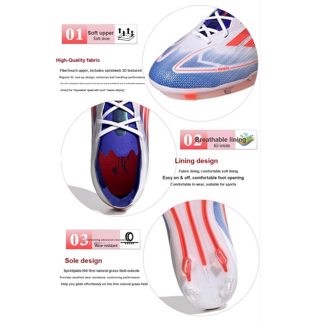 adidas Adizero F50 Pro FG J Advancement Pack Scarpe da Ginnastica per Bambini Bianco Bianco Nuvola Rosso Solare IF1361