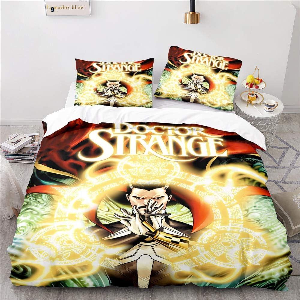 Doctor Strange Bettwäsche-Set Bettbezug-Set Leicht Weich Bettbezug Dekorative Bettwäsche Für Teenager Jungen Mädchen Geschenk Groß