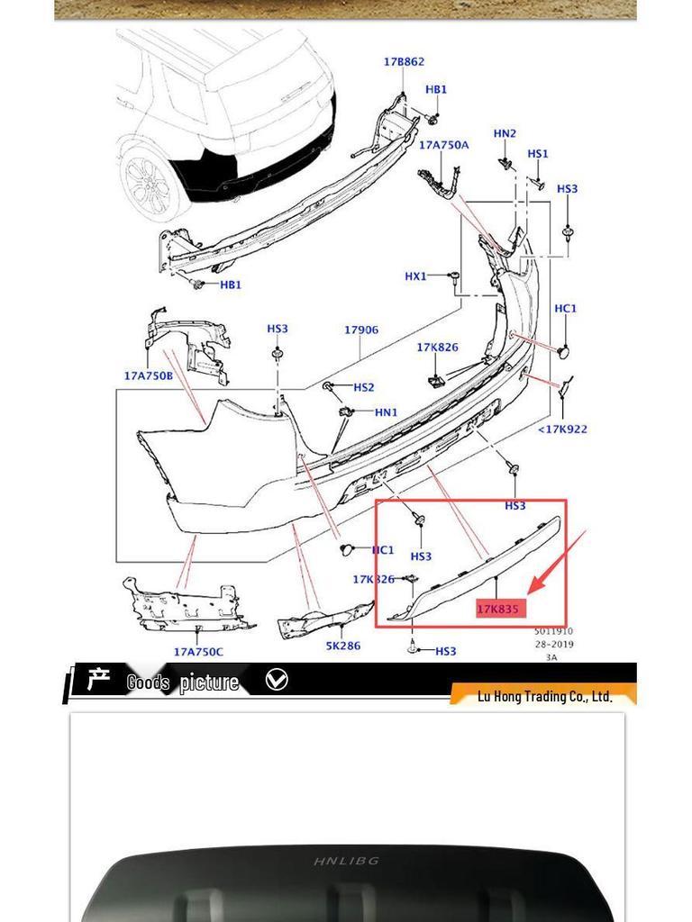 Capac pentru ochi de tractare bara spate pentru Land Rover Discovery Sport (Gri/argintiu) LR077791 LR077792