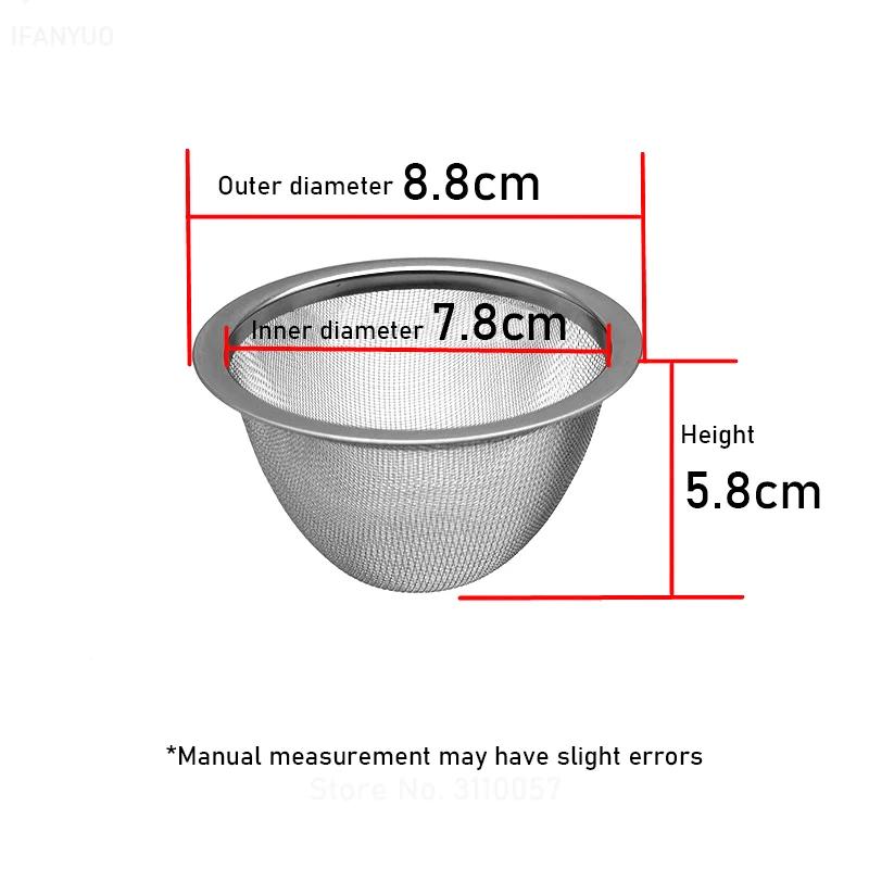 5-9.5cm Herbruikbare Roestvrij Staal Gaas Thee Infuser Thee Zeef Theepot Losse Kruiden Blad Specerij Thee Filter Drinkgerei Theeservies Keuken