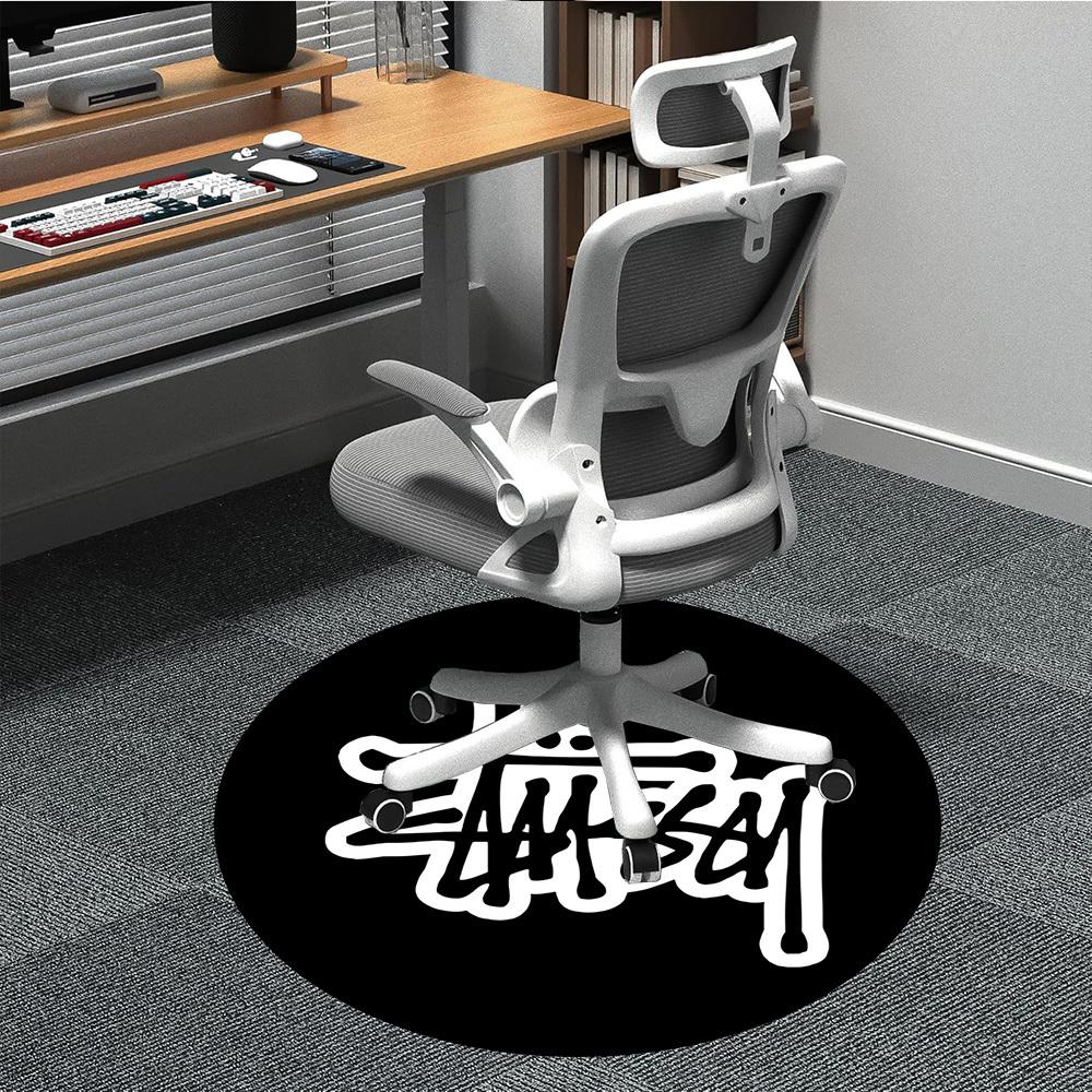 1pc Stussy Office Round Area Rug,  Under Office Chairs Bedroom Living Room Home Decor a0926148