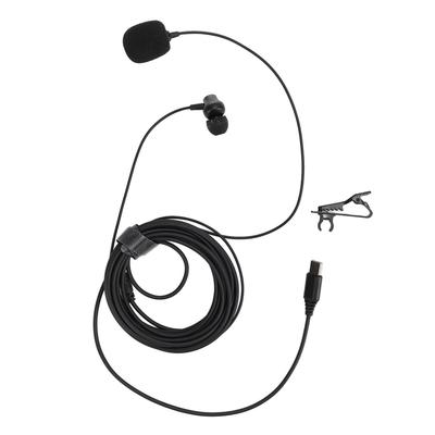 Lavalier Microphone 9.8ft Type C with Windproof Foam Cover Lavalier Condenser Mic for Live