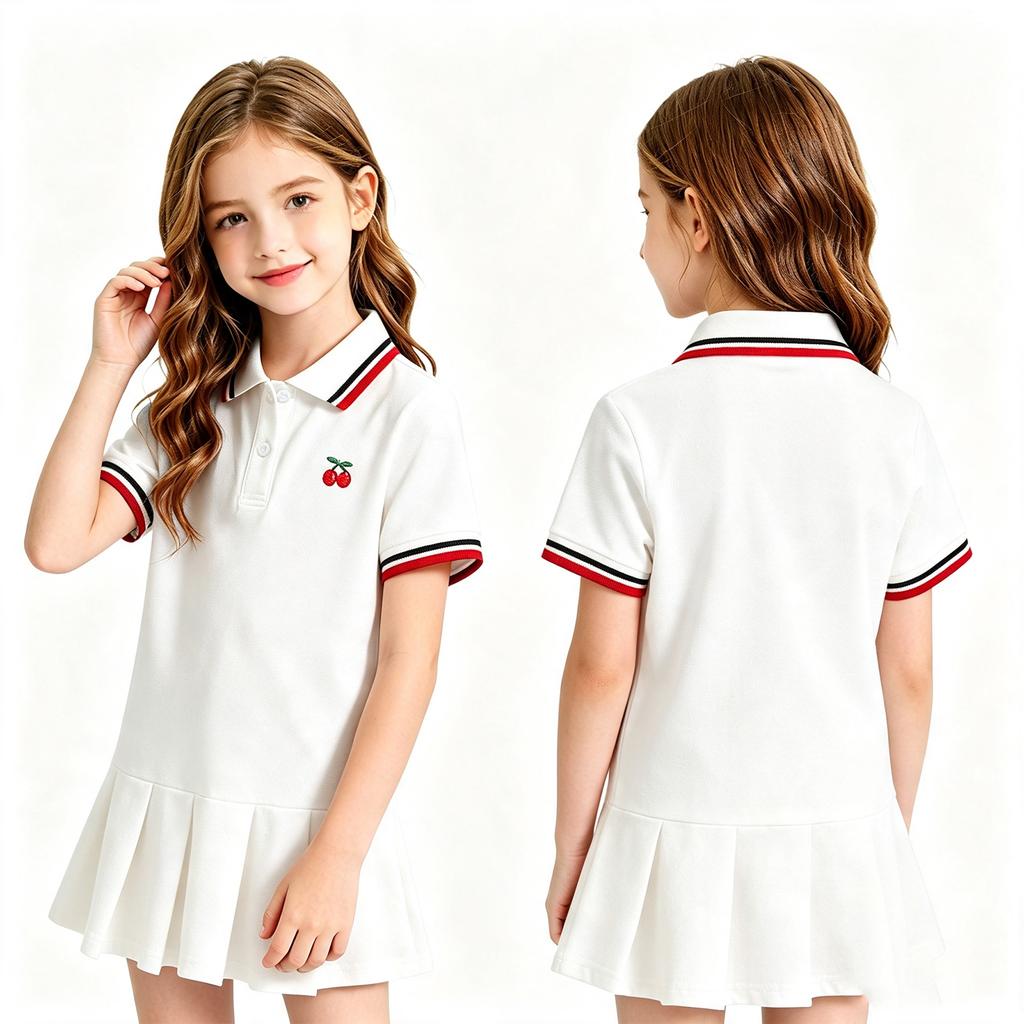Girls Color Print Casual Dress for Summer Everyday Wear