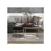 Table basse moderne Nesting Motif marbre brillant Lot de 2 tables basses rondes Table d'appoint ronde Nesting