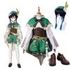 Venti Cosplay Costume Cloak Outfit Shoes Full Set Cosplay Halloween Party Women Costume