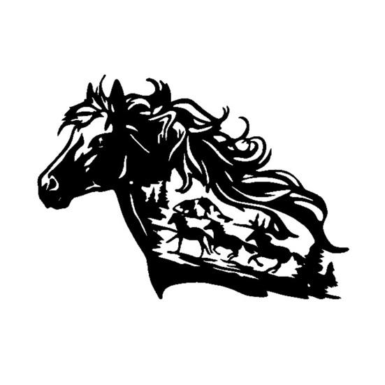 

Black Metal Horse Wall Art Rustic Western Equestrian Wall Decor for Home Office Living Room Bedroom Kitchen Outdoor Indoor Decor C