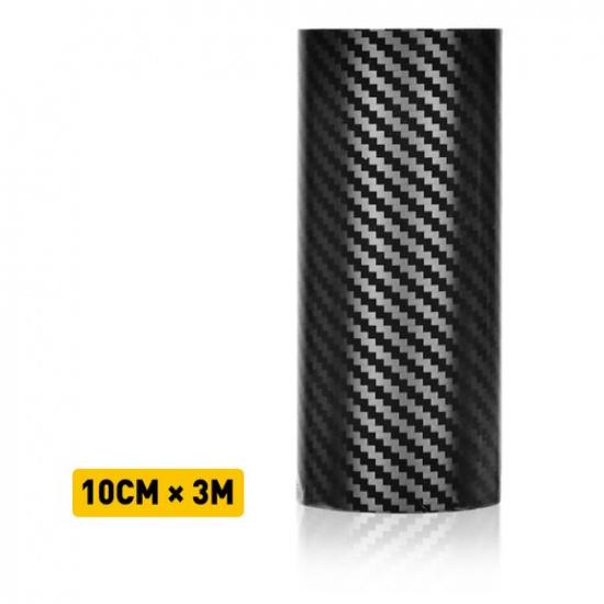 5D Ultra Shiny Black Glossy Carbon Fiber Wrap Sticker Vinyl Film Decal 10CM*3M