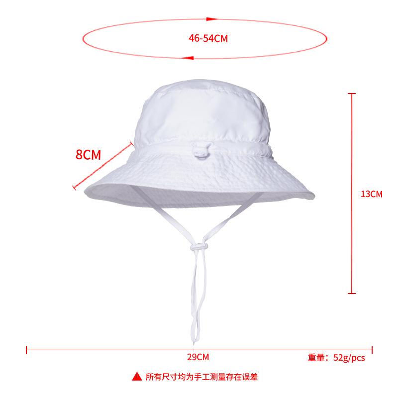 Barn enfärgad bucket hat sommar stor brätte UV-skydd solhatt söt baby mode mångsidig strandhatt