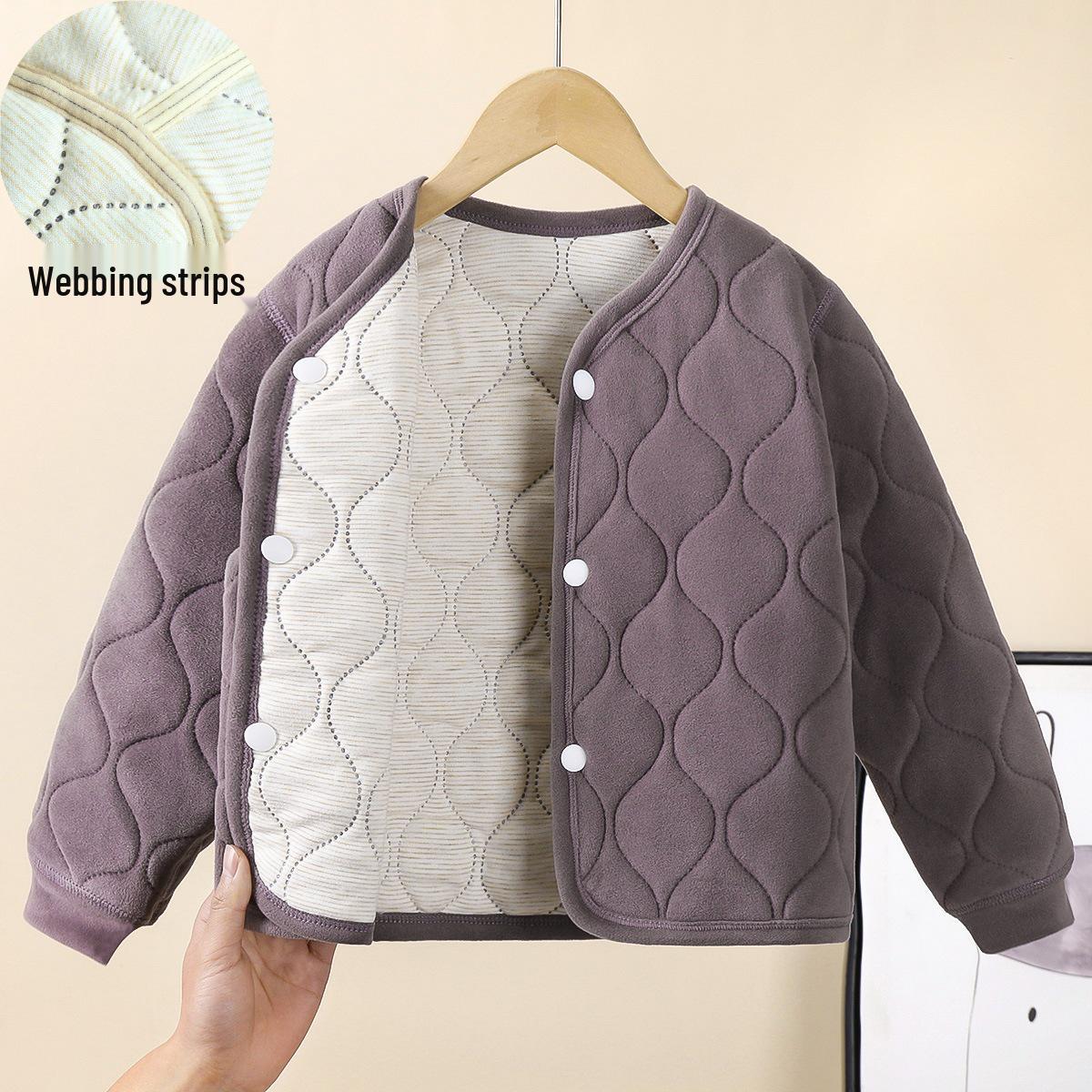 

Детская стеганая куртка на флисовой подкладке - Теплая верхняя одежда с хлопковым наполнителем для мальчиков и девочек 90 cm