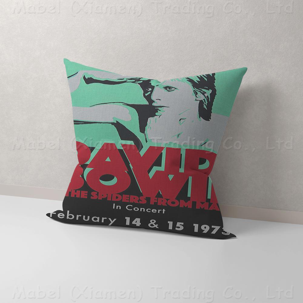 British Rock Singer David B-Bowie Personalized Picture Text Home Decorative Pillows Household Gifts 45x45cm