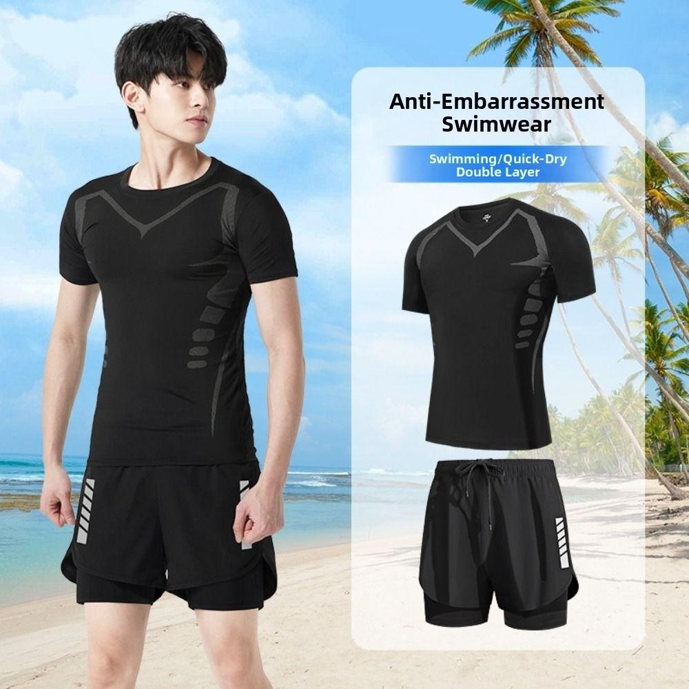 Anti Awkward Men's Swimsuit New Design Adult Swimwear Anti Awkward Swim Pants Set Swimming