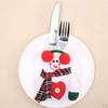 4 Pack Christmas Party Dinner Flatware Holder Santa Snowman Bags Decorations