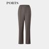 PORTS Women's Rock Grey Striped Slim-Fit Trousers