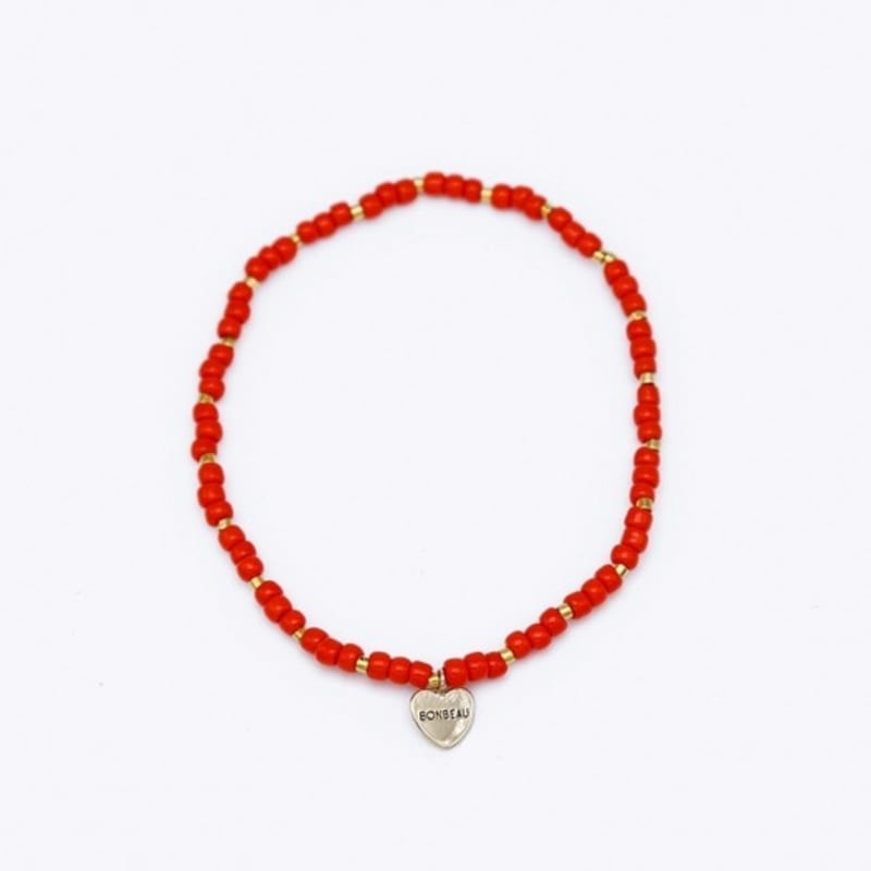 BONBEAU Gold edge simple color beads Bracelet Gold edge simple color layered bead bracelet