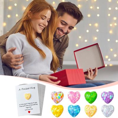 DIY Pocket Heart Resin Gift Blessing Card 1pc