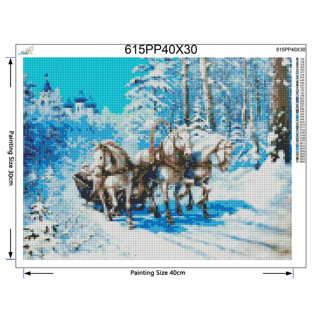 Embroidery Scenery 5D Diamond Painting Cross Stitch Horse Picture  Home Decor Christmas Gifts
