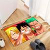 One Piece Anime Luffy Zoro Sanji Character Collage Area Rug Non Slip Floor Carpet Decor