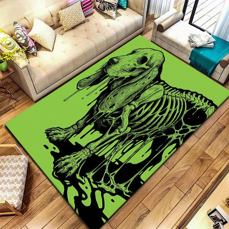 Green mucus animal Pattern Square Carpet,Area Rug,Carpet Rug for Living Room Bedroom Sofa Playroom Decor,Non-slip Floor Mat,Holiday Birthday Gifts